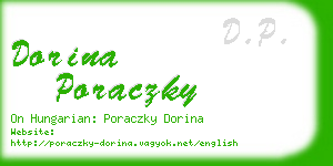 dorina poraczky business card